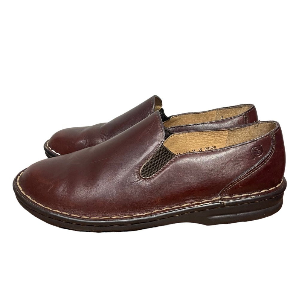 Born Mayflower Brown Leather Slip-on Loafer, B6829, 11